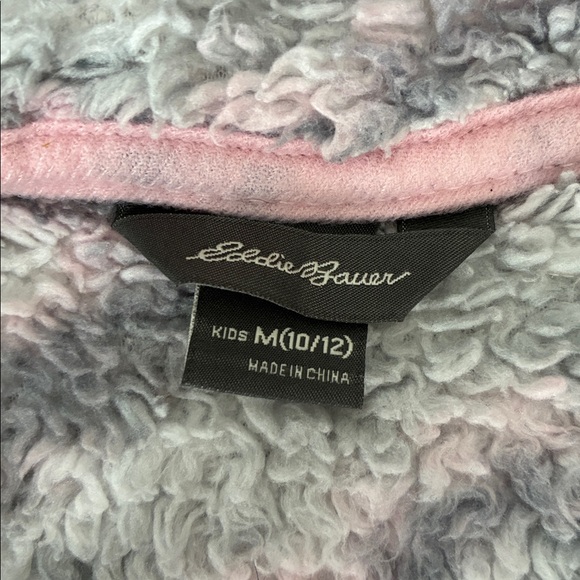 Eddie Bauer Pink and Gray Patterned Kids Hoodie - Picture 4 of 5